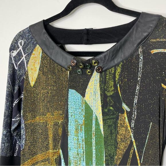 Save the Queen Patterned Long Sleeve Dress S - Picture 3 of 8